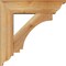 Ekena Millwork Imperial Traditional Rough Sawn Bracket w/ Offset Brace, Western Red Cedar, 6"W x 20"D x 20"H BKT0604X20X20IMP01RWR - alternate 3